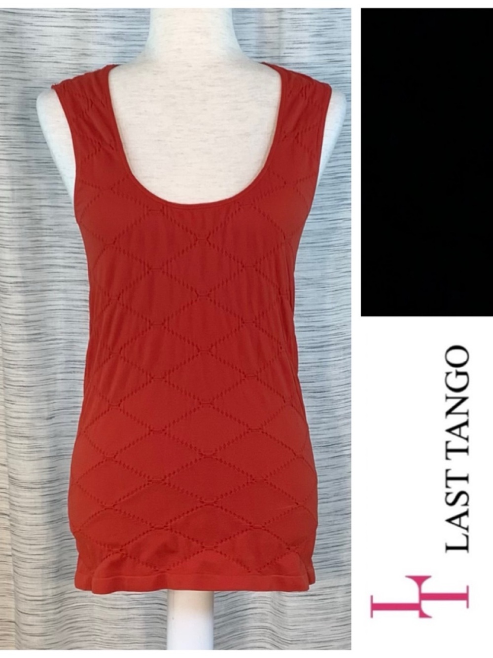 Last Tango solid burnt umber sleeveless tank top.